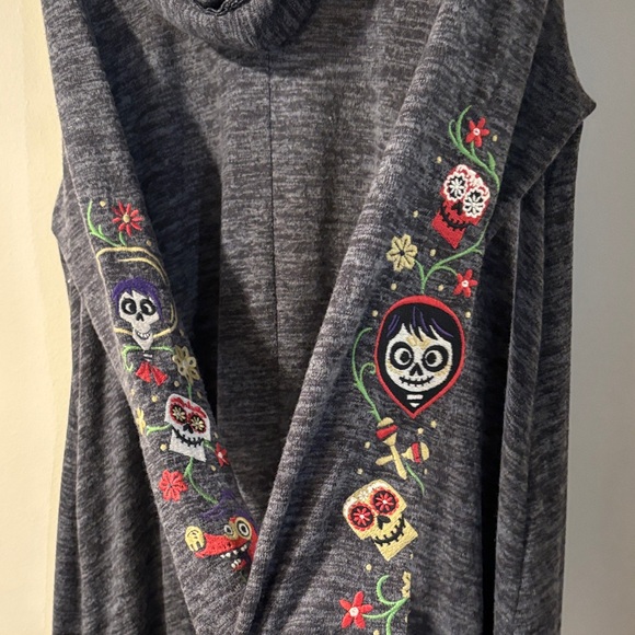 DISNEY COCO PIXAR Black Open Front Cardigan Sweater - Picture 8 of 8